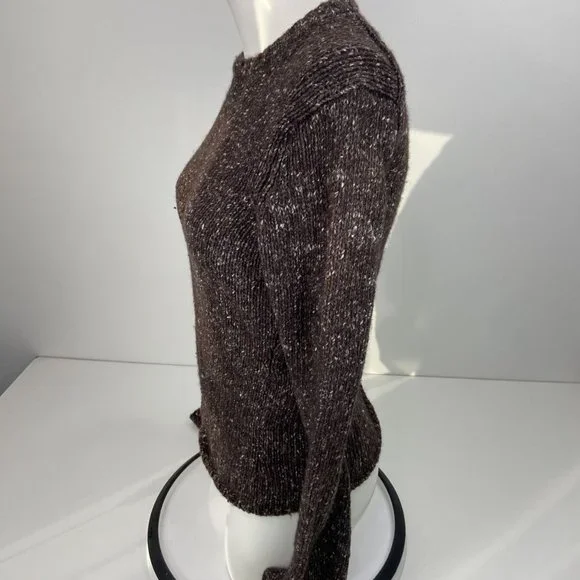 Vintage J Crew Women’s Sweater Brown Marled Size S Wool Blend. - Picture 2 of 5